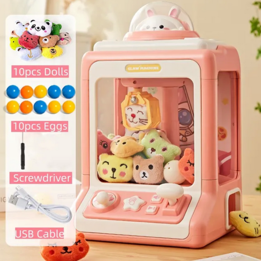 Compact Animated Entertainment Claw Game Device