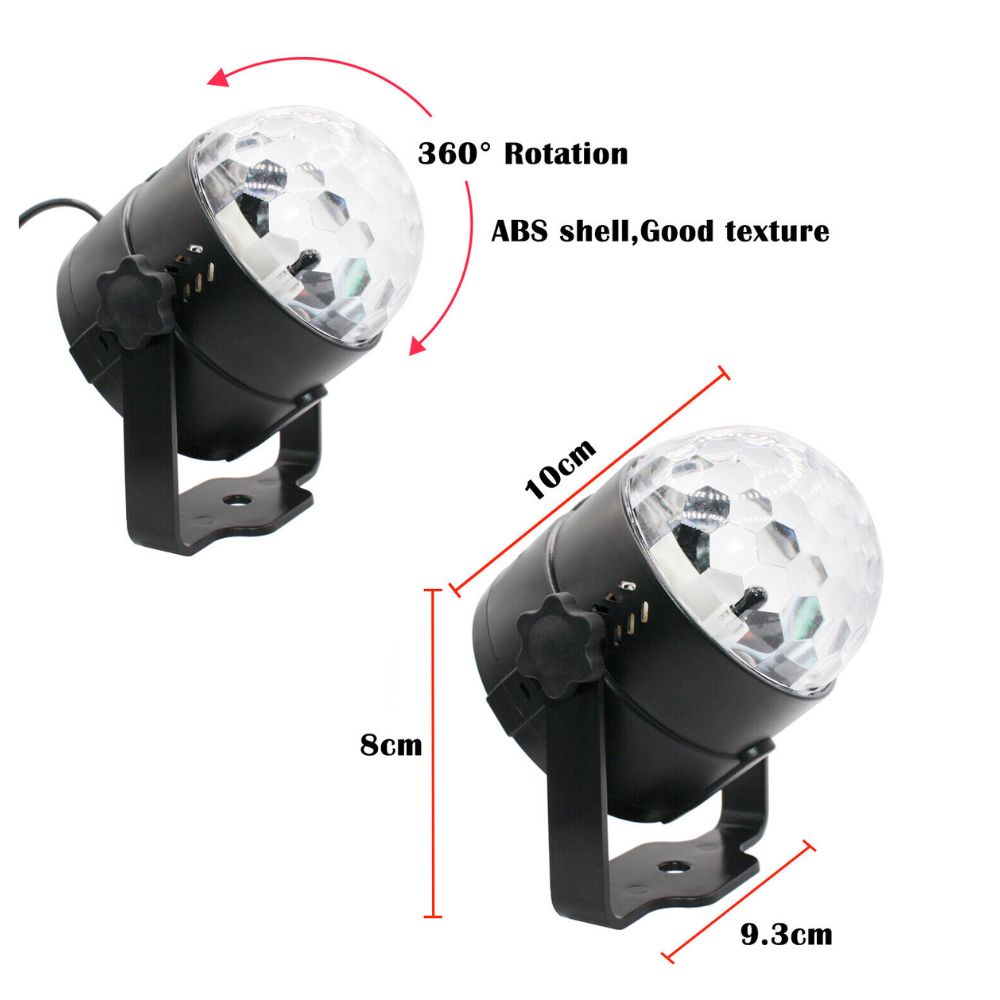 Sound-Responsive LED Party Light Projector
