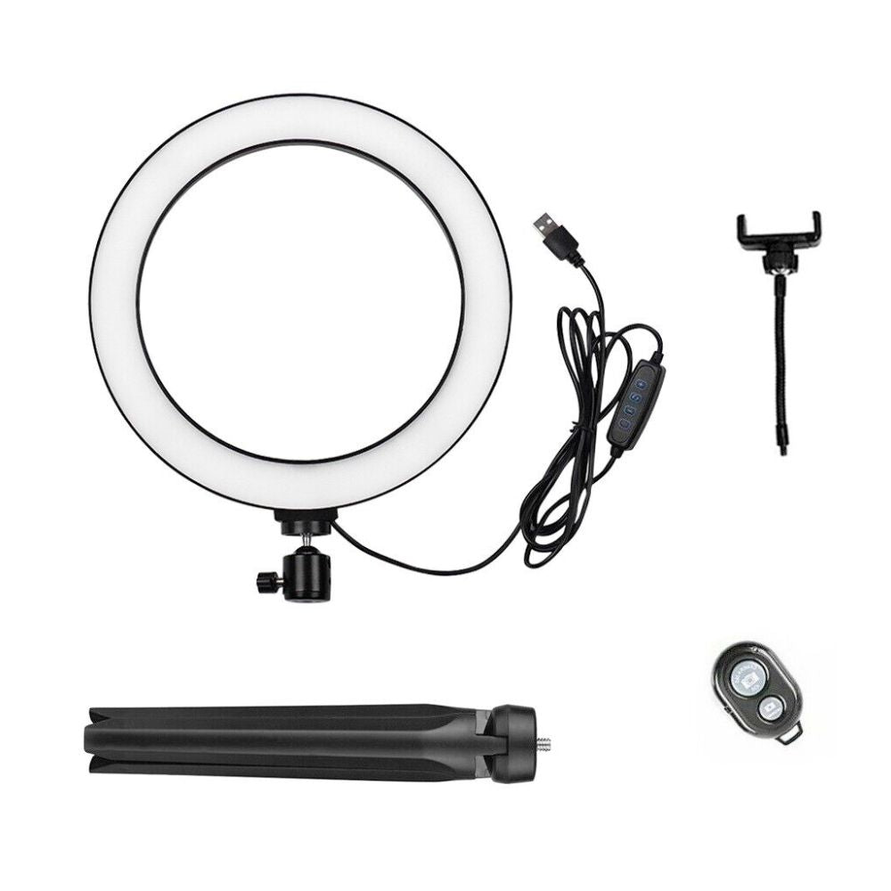Enhanced LED Ring Light with Adjustable Stand
