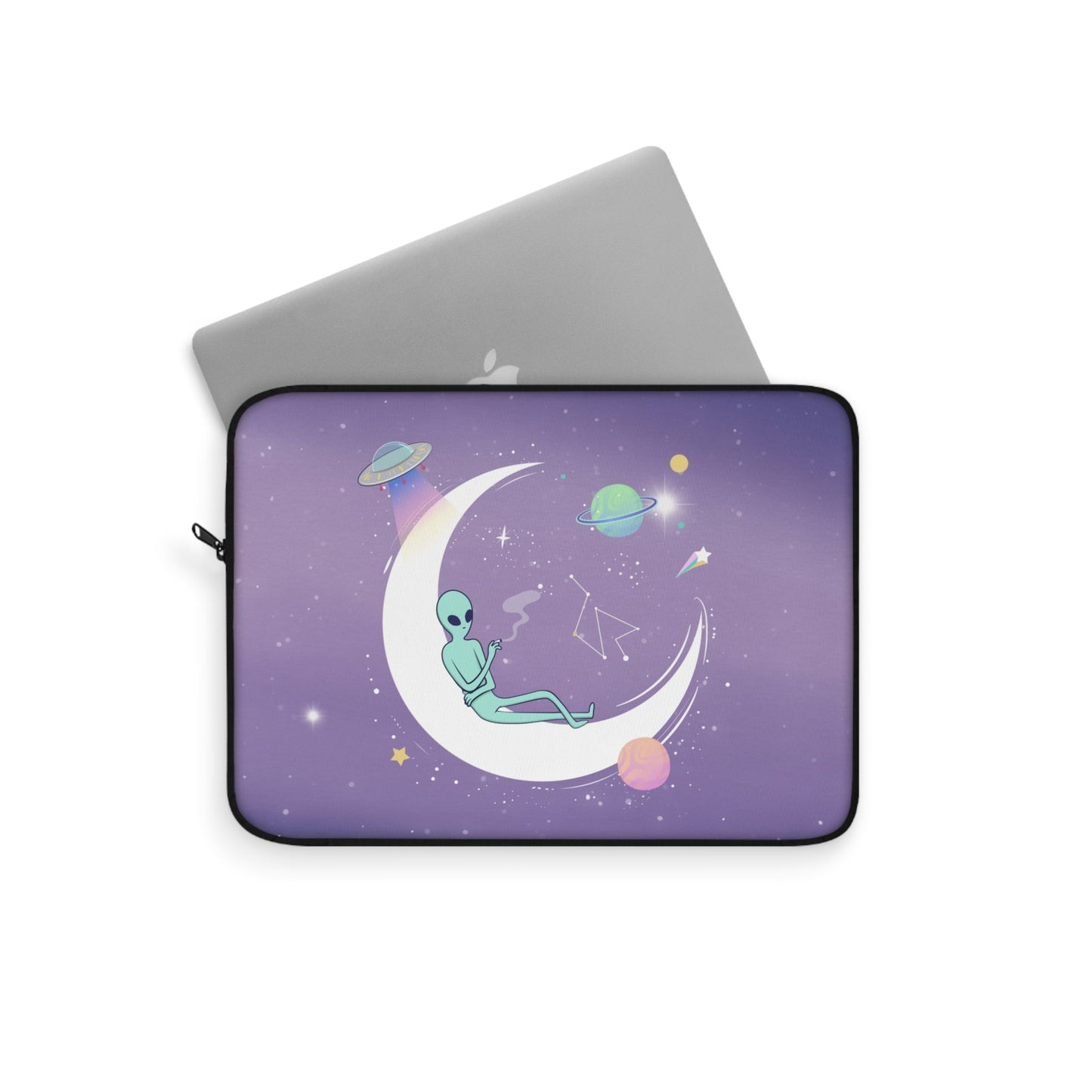 Alien Print Laptop Sleeve - Cool and Otherworldly Design