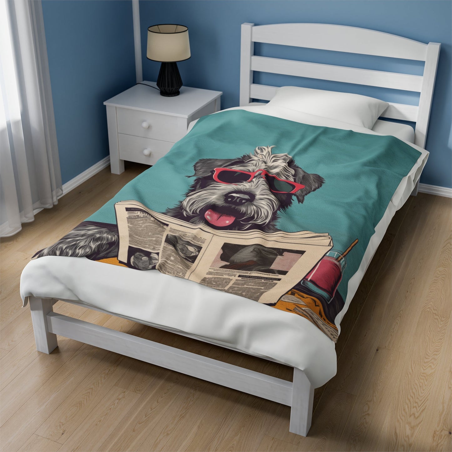 Cozy Schnauzer Blanket: A Plush Throw for Reading