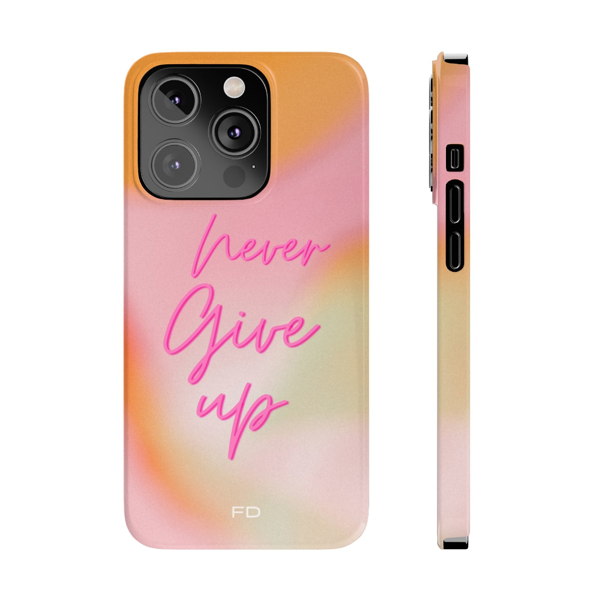 Slim iPhone Case featuring an Inspirational "Perseverance" Quote