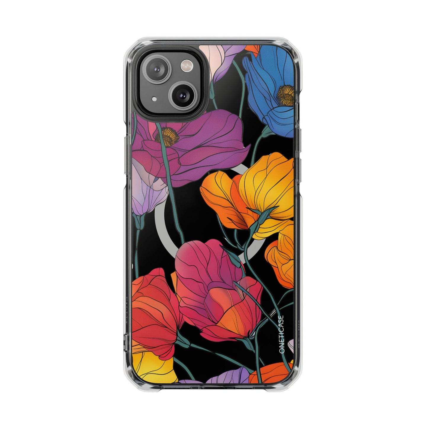 Magnetic Clear Case for iPhone Series - Blossom Design