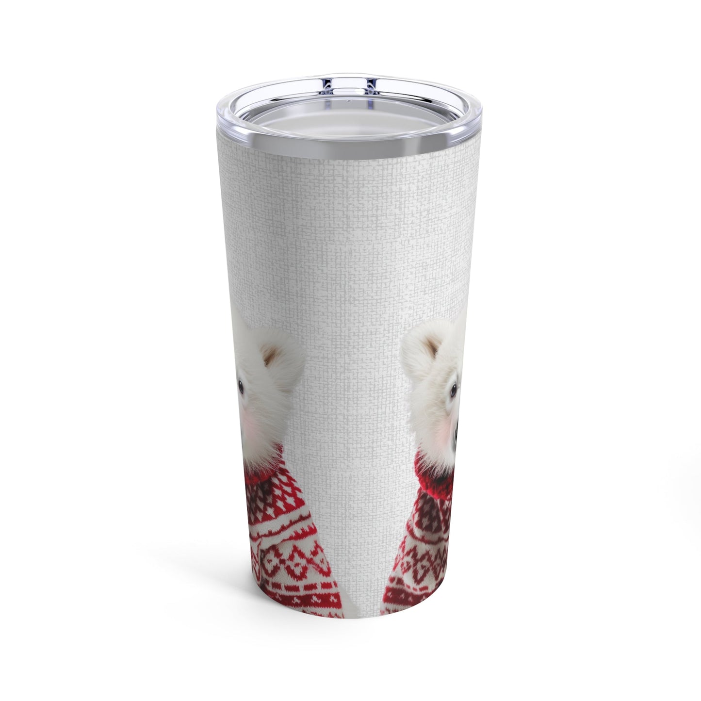 Red Sweater Blushing Polar Bear Tumbler - 20oz