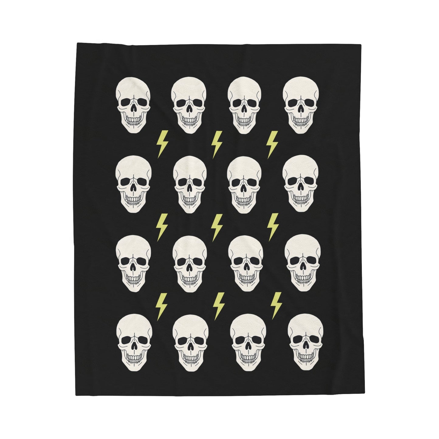 Plush Gothic Skeleton Throw Blanket
