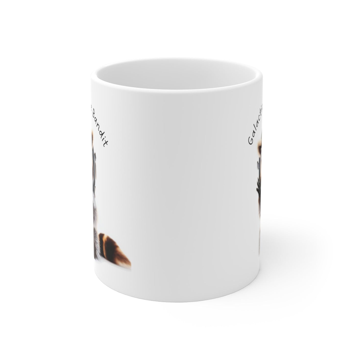 Galactic Raccoon Mug - Adorable Space Thief Treasure Cup