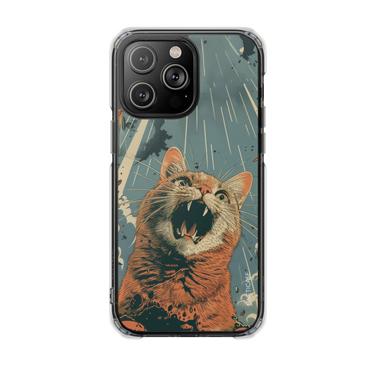 Clear Magnetic Case for Retro Cat iPhone Series