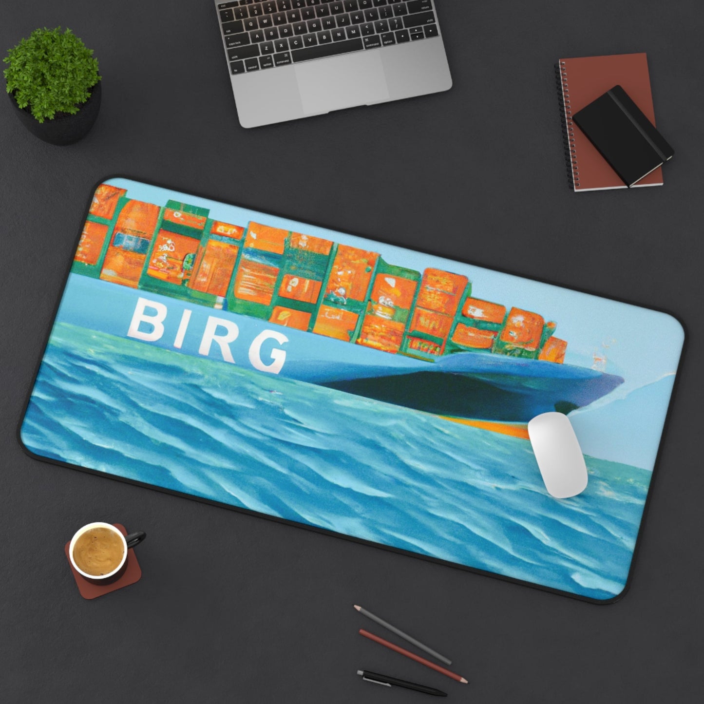 Large Artistic Mouse Pad for Cargo Ships