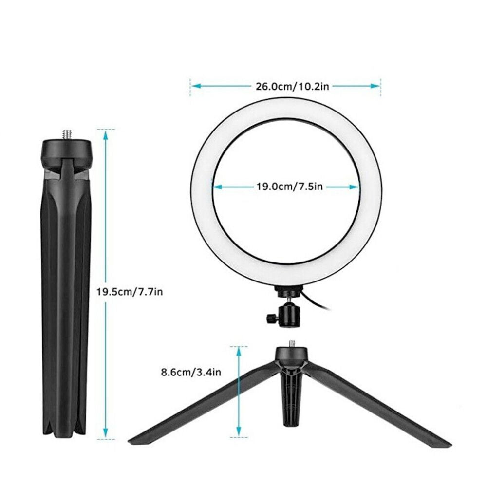 Enhanced LED Ring Light with Adjustable Stand