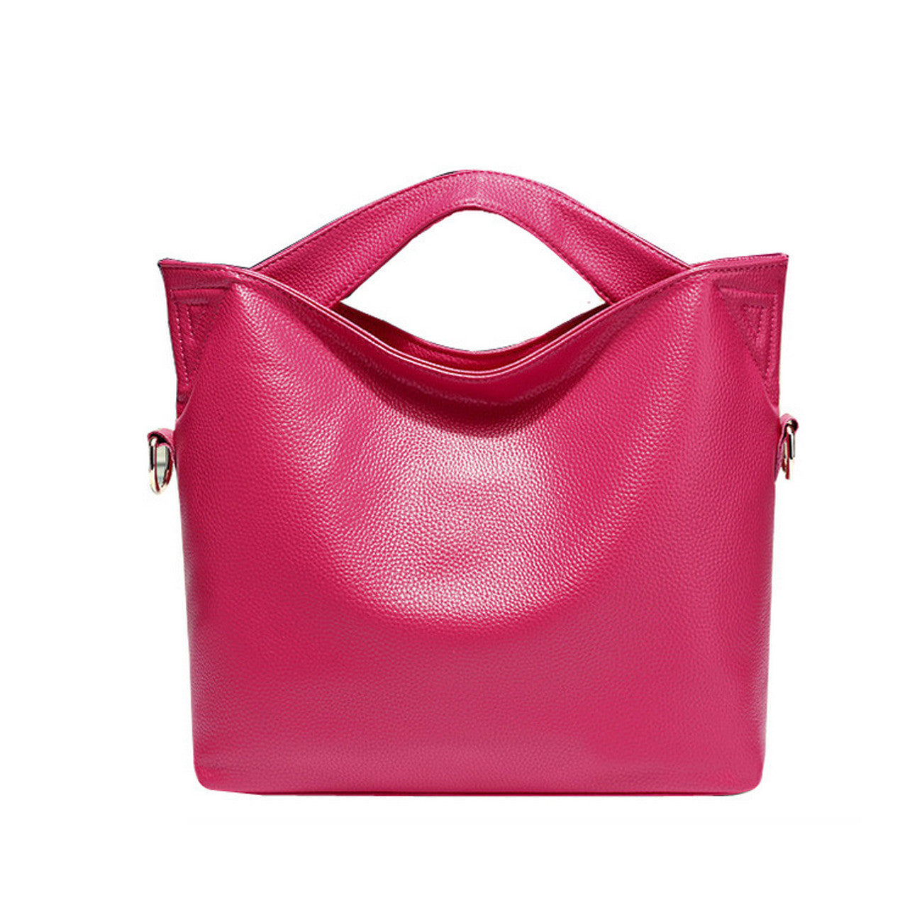 Leather Shoulder Bag with a Stylish Top Handle