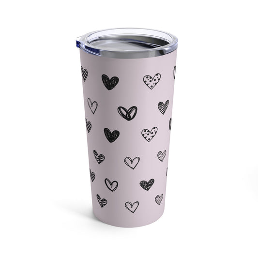 Cat Lover's Heart Tumbler - 20oz