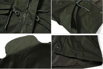 Short Parka with Stand-Up Collar for Men