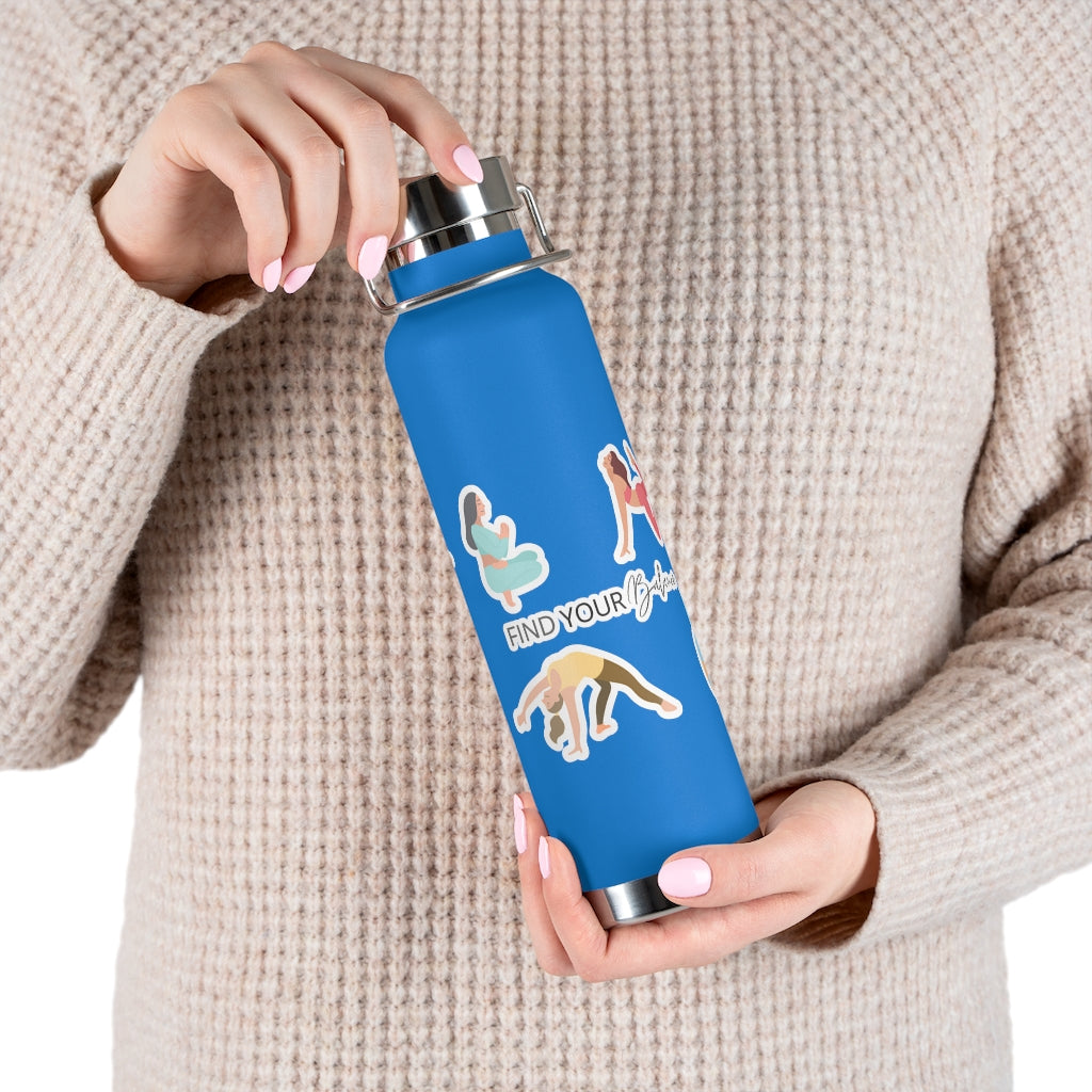 Discover Equilibrium: 22oz Thermos Bottle for Yoga Poses