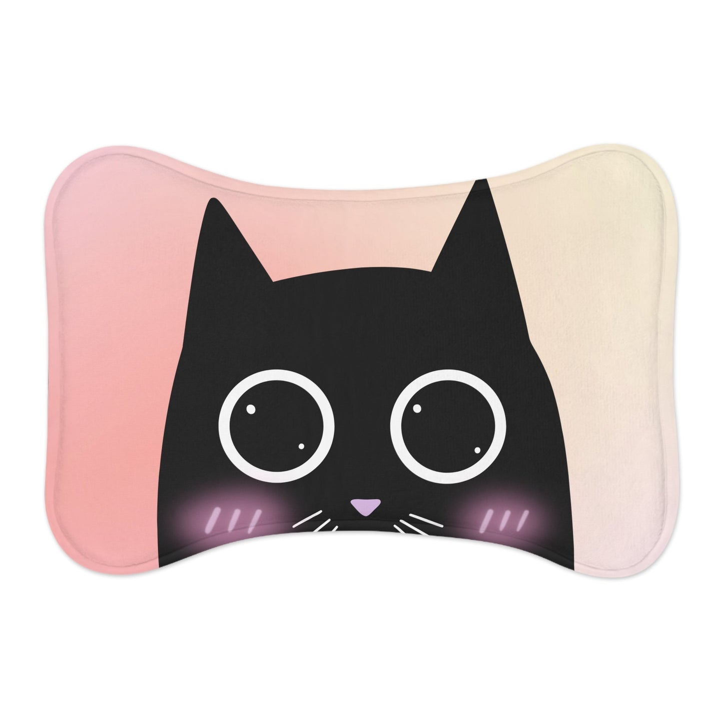 Cartoon Cat Pet Feeding Mats in Blush - Available in 3 Sizes