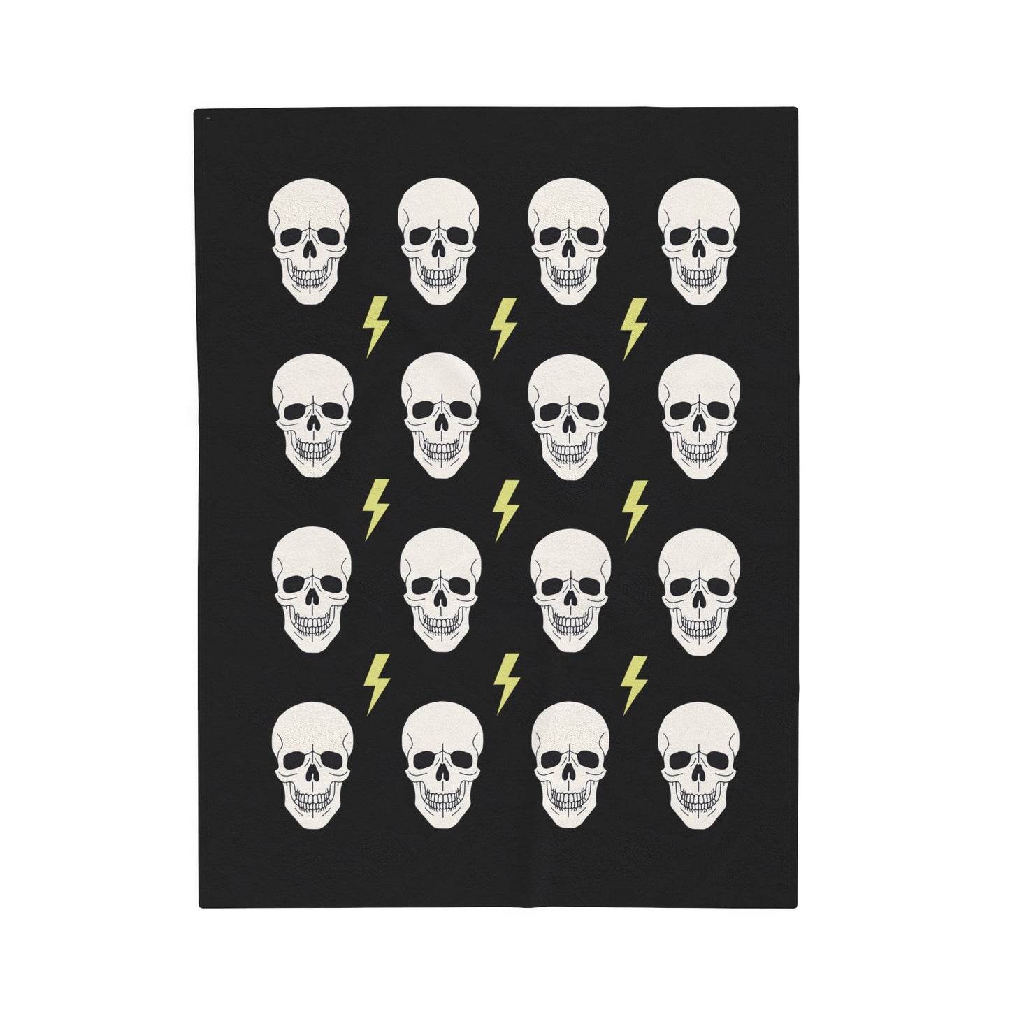 Plush Gothic Skeleton Throw Blanket