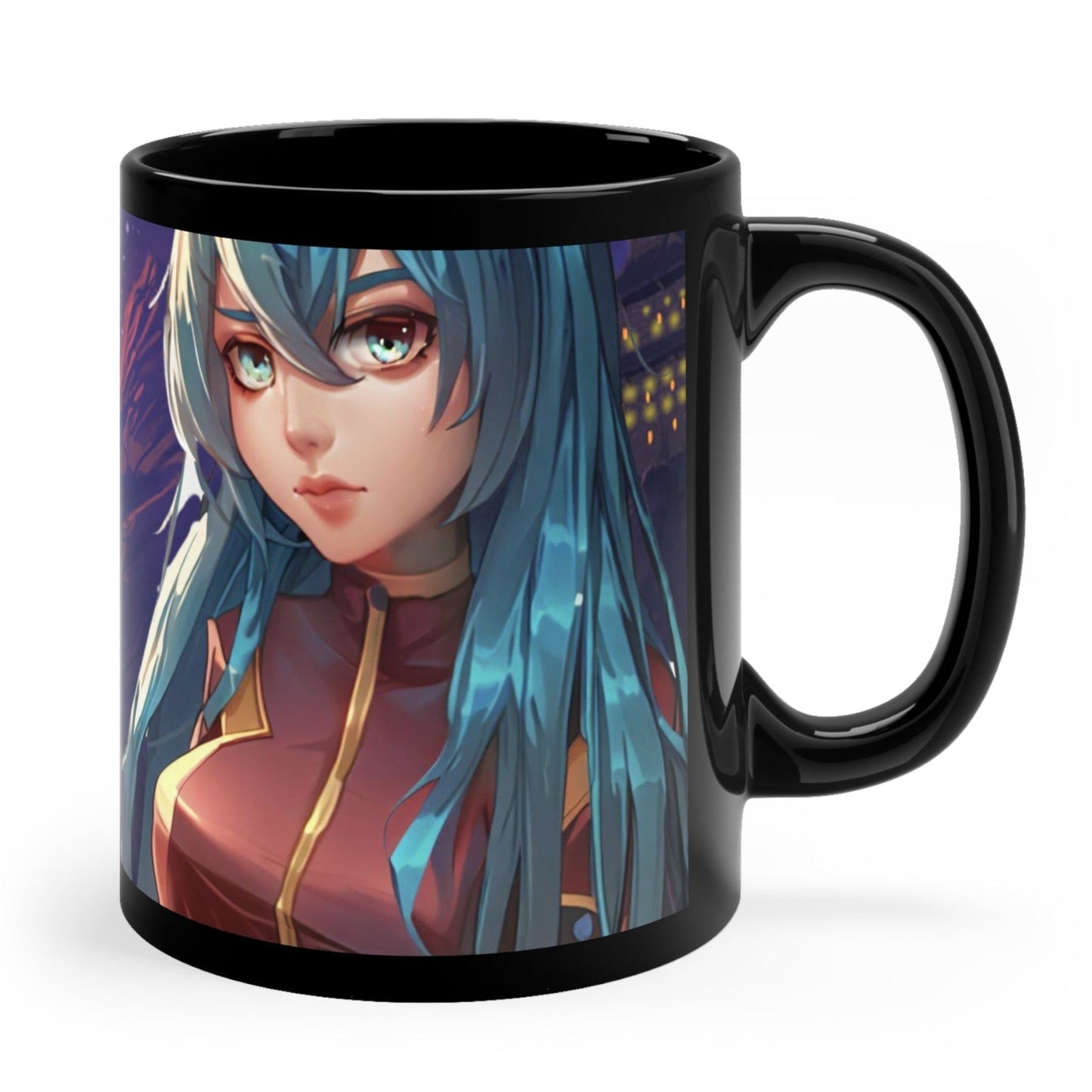 Black Space Girl Anime Coffee Tea Mug