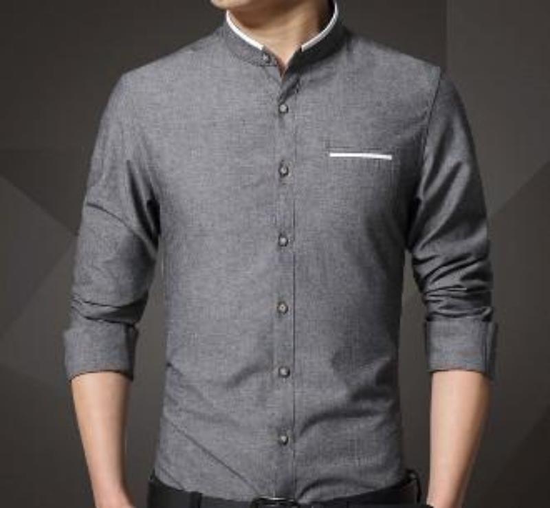 Mandarin Neck Men's Shirt