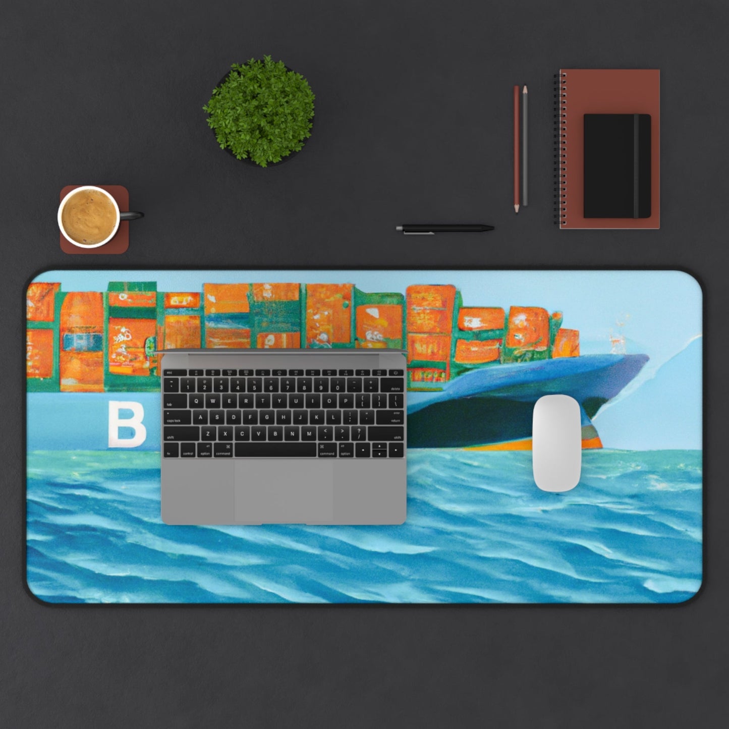 Large Artistic Mouse Pad for Cargo Ships