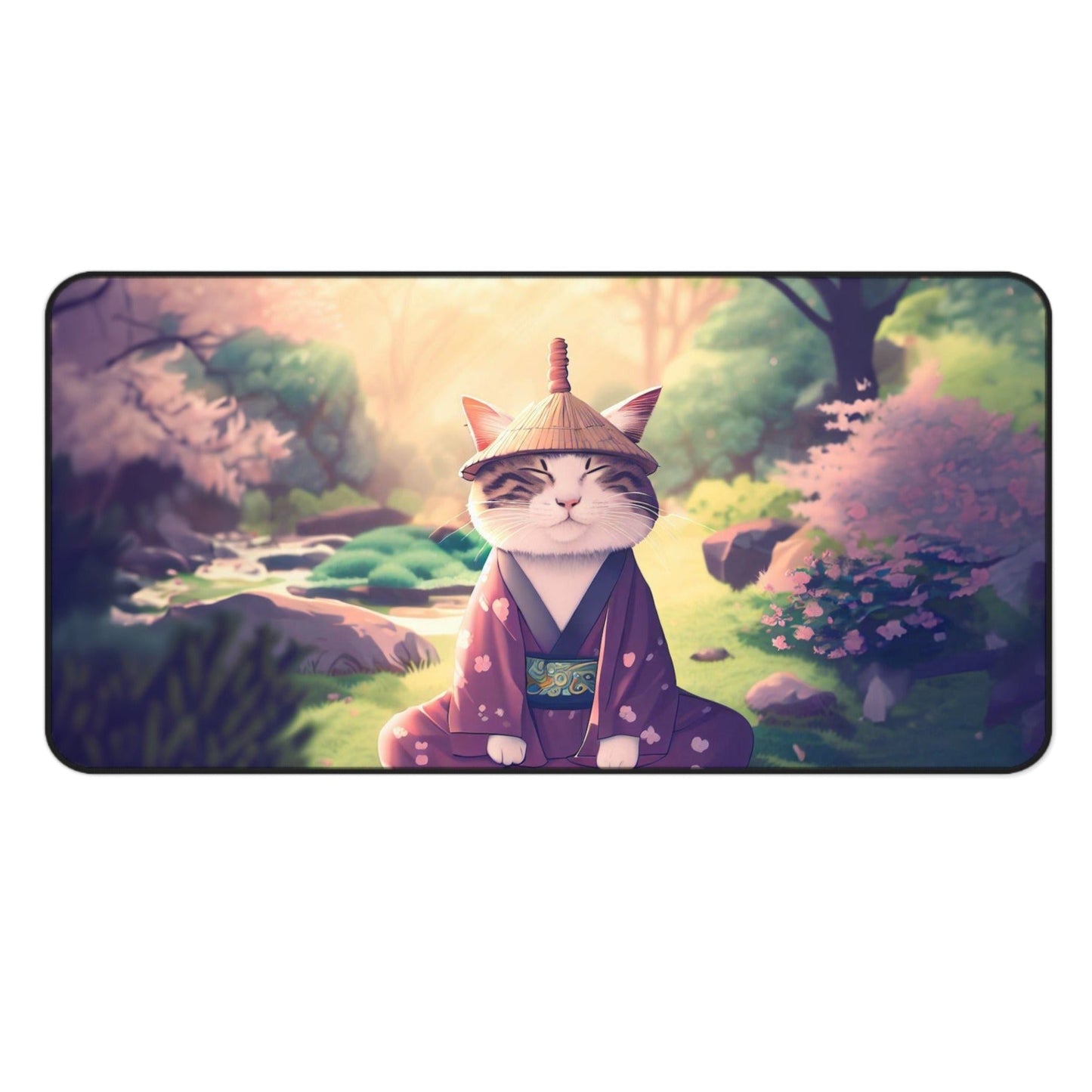 Large Mouse Pad for Zen Cat Meditation