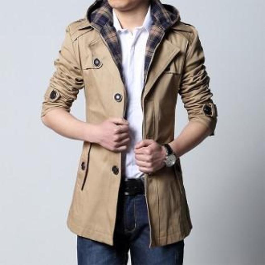 Men's Detachable Hooded Trench Coat