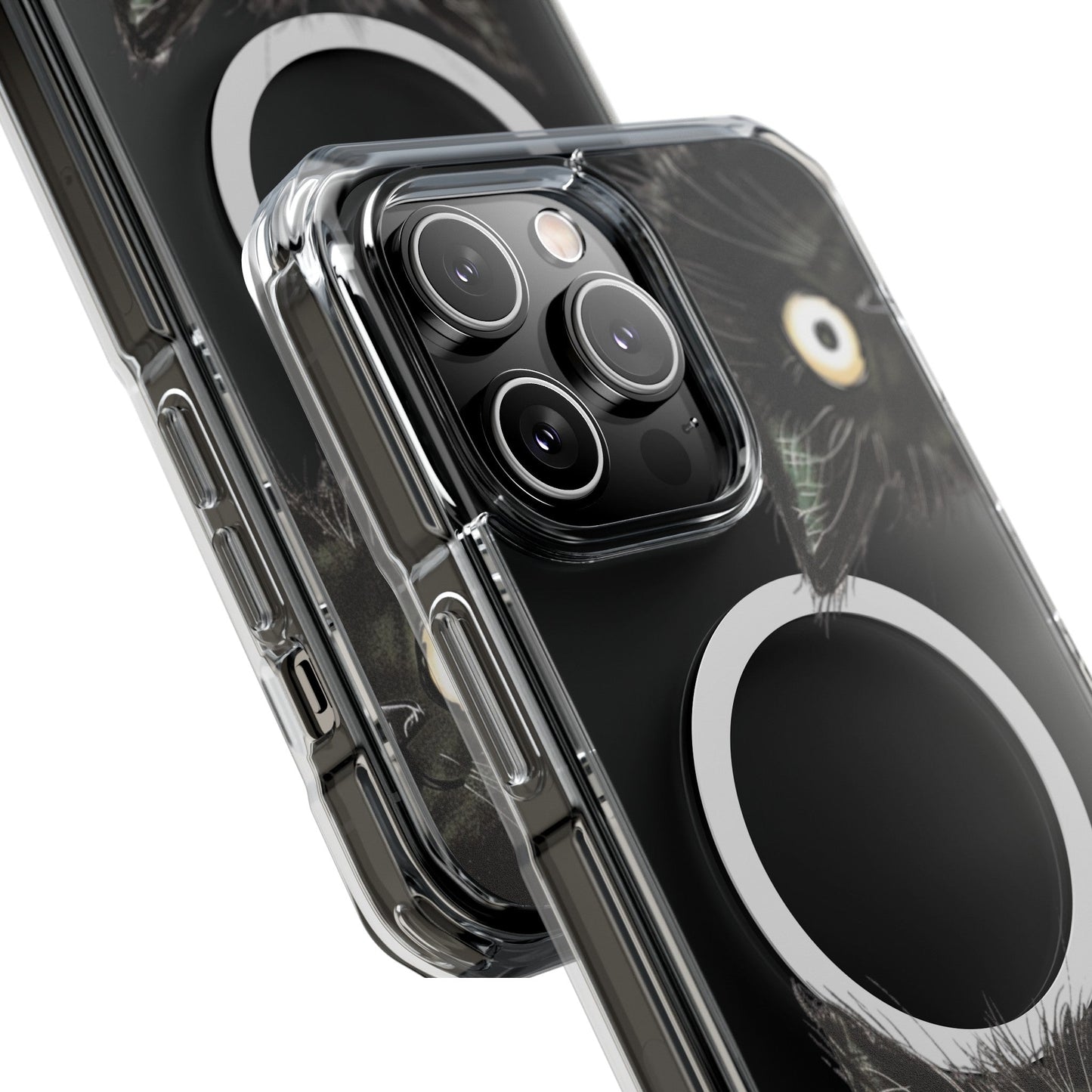 Inquisitive Magnetic Clear Cat iPhone Case
