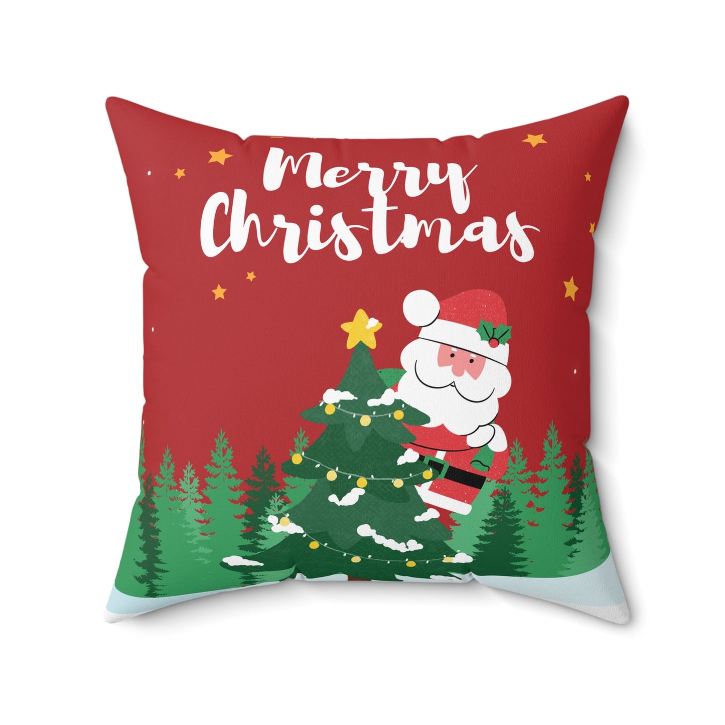 Santa Claus Faux Suede Festive Cushion
