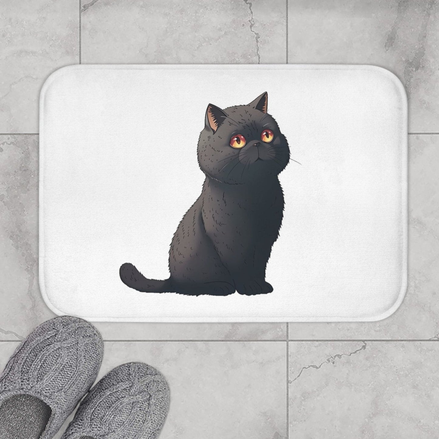 Adorable Cartoon Cat Bath Mat