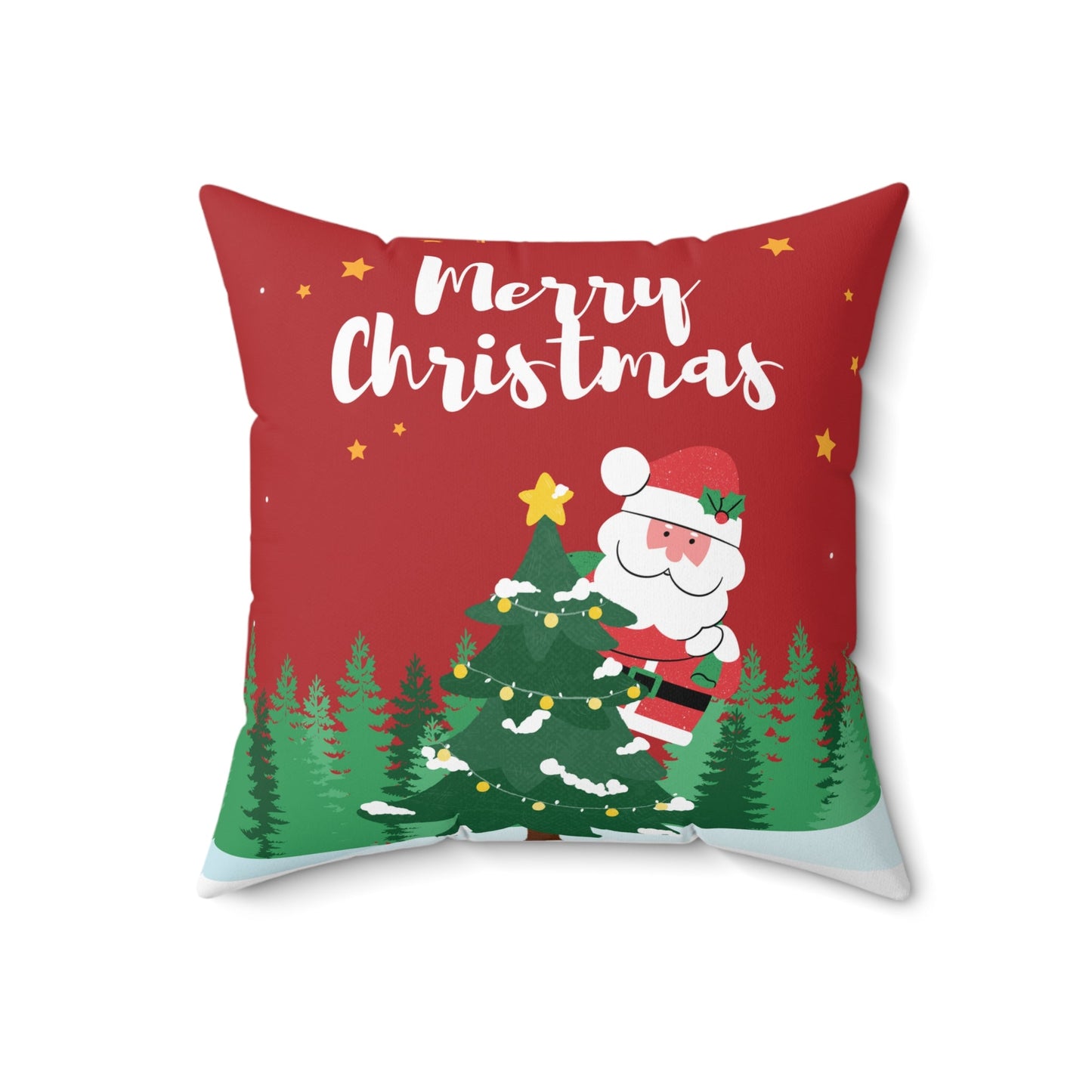 Santa Claus Faux Suede Festive Cushion