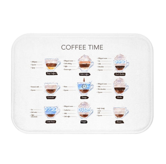 Home Decor Coffee-Themed Bath Mat