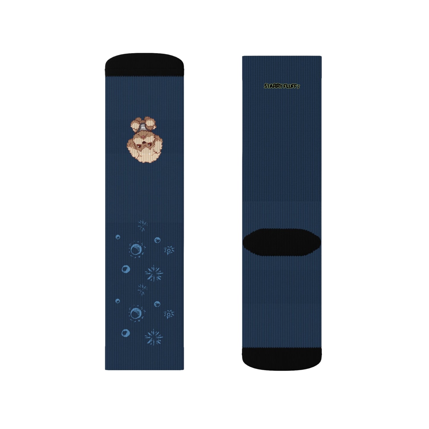 Pookie Poodle Space Adventure Novelty Socks by Starry Fluff