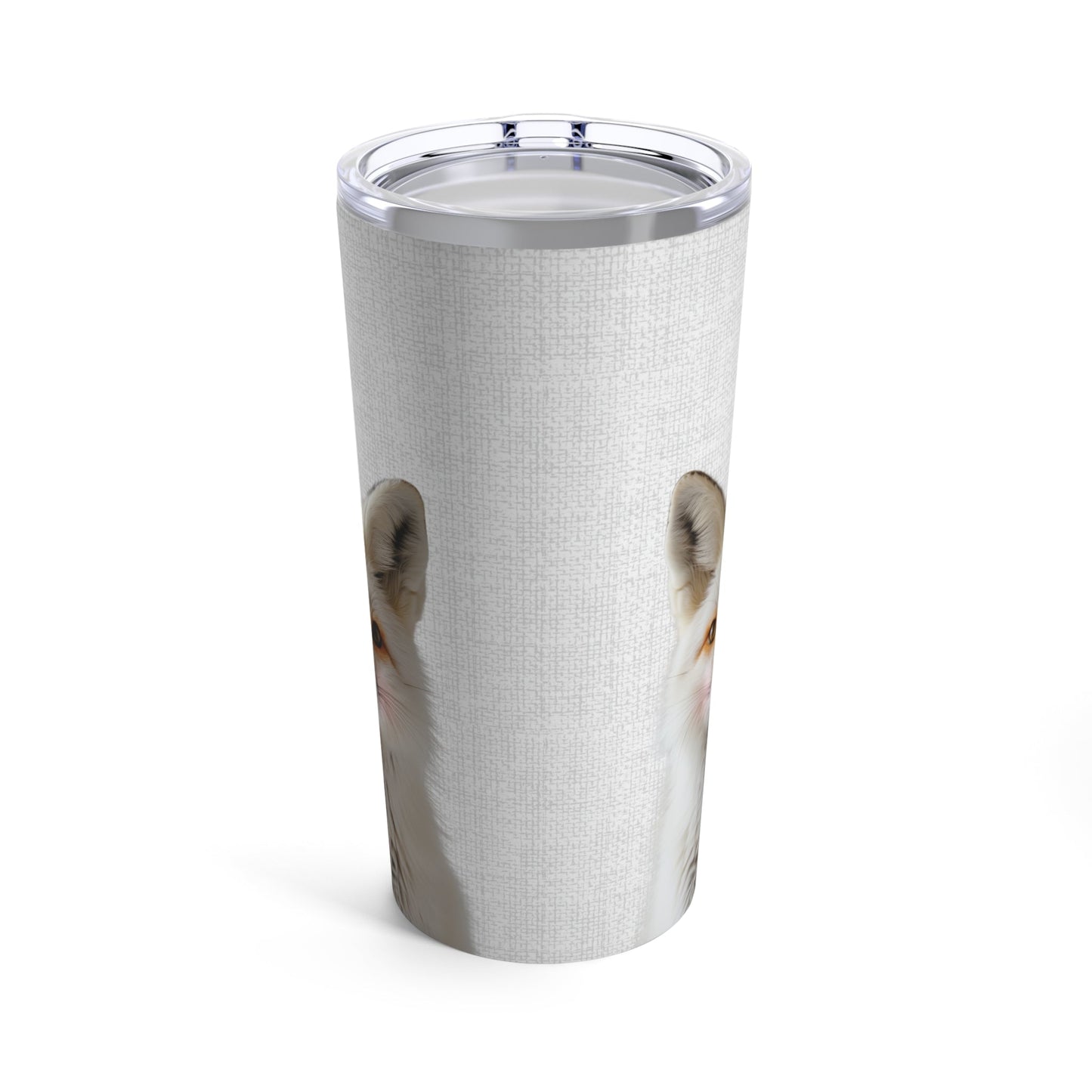20oz Tumbler with a Fox Design in Blush Color