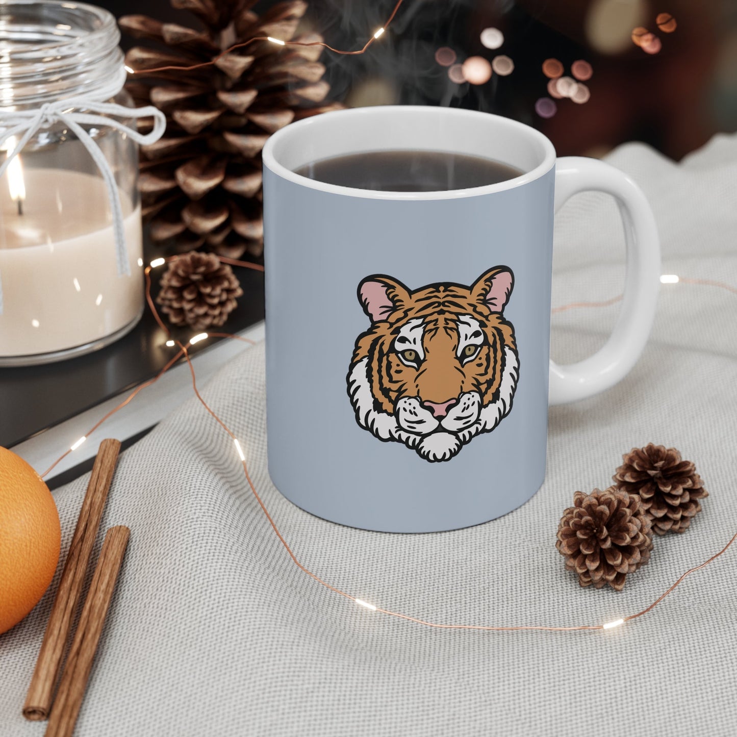 Blue Mug with Tiger Logo