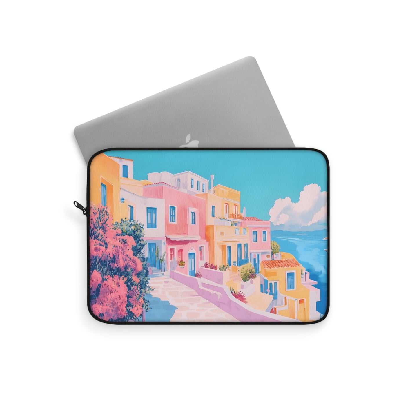 Laptop Sleeve with a Print of Pastel Landscapes