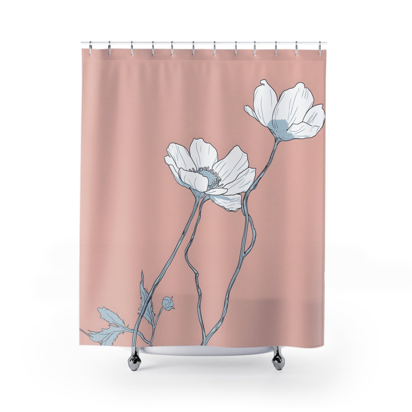 Pink Anemone Shower Curtain