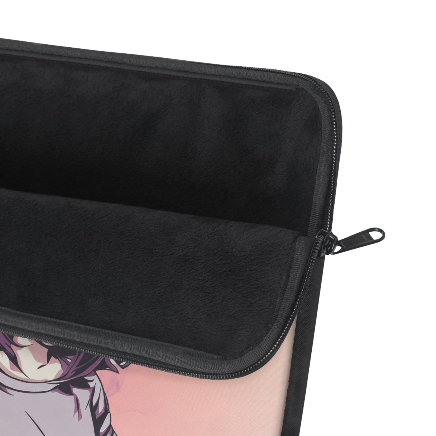 Anime Girl Laptop Sleeve with Vibrant Purple Hair