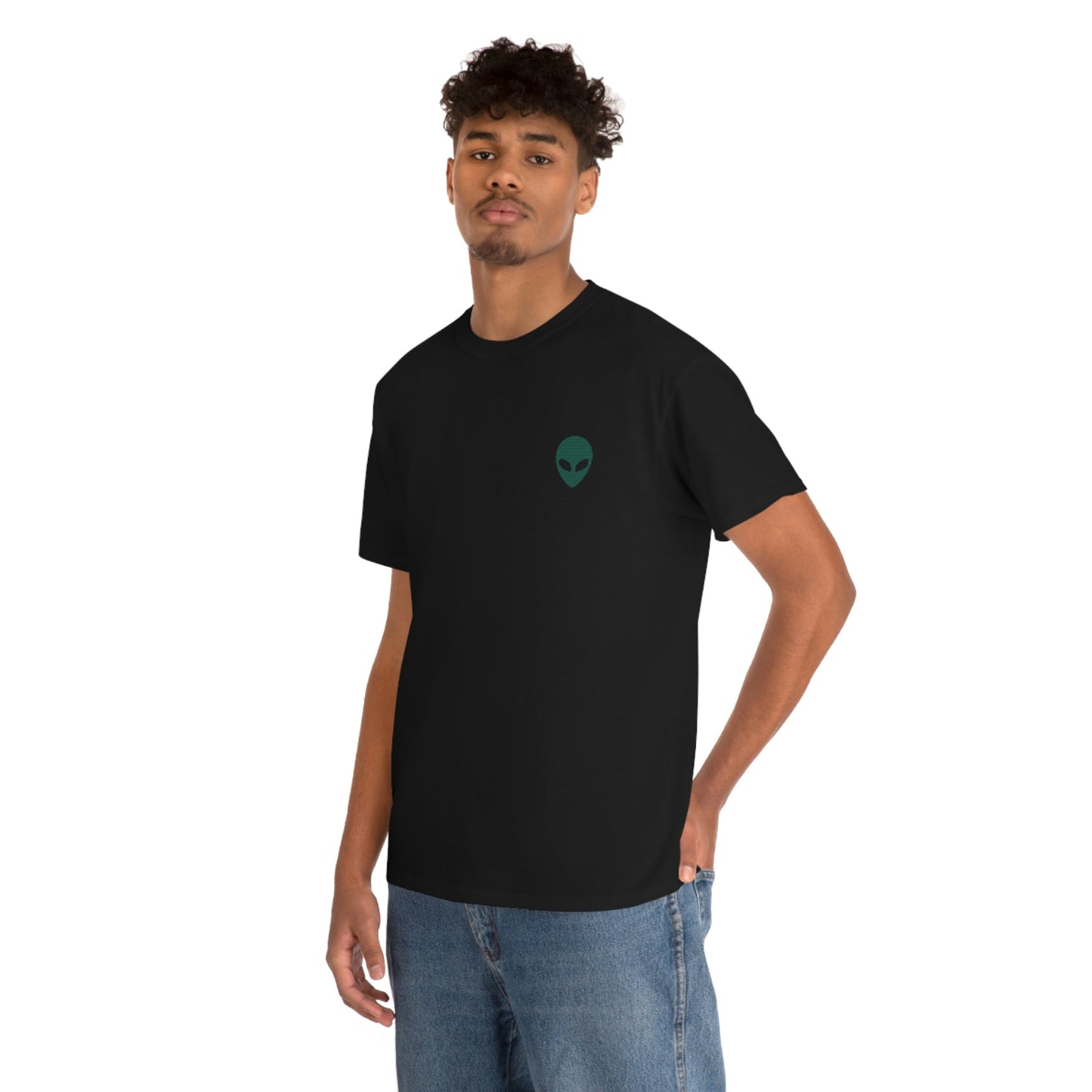 Graphic T-Shirt Featuring an Extraterrestrial Back Design