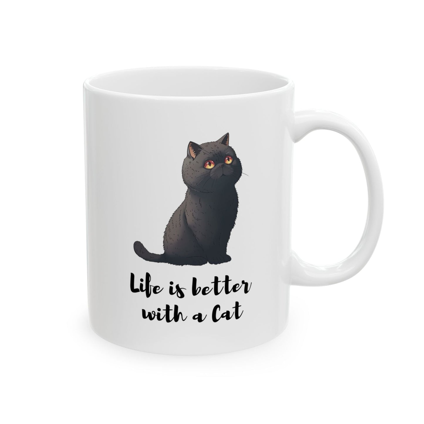 Life is Enhanced with a Feline Mug