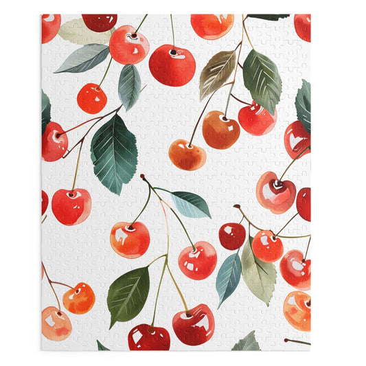 Cherry Retro Print 500-Piece Jigsaw Puzzle