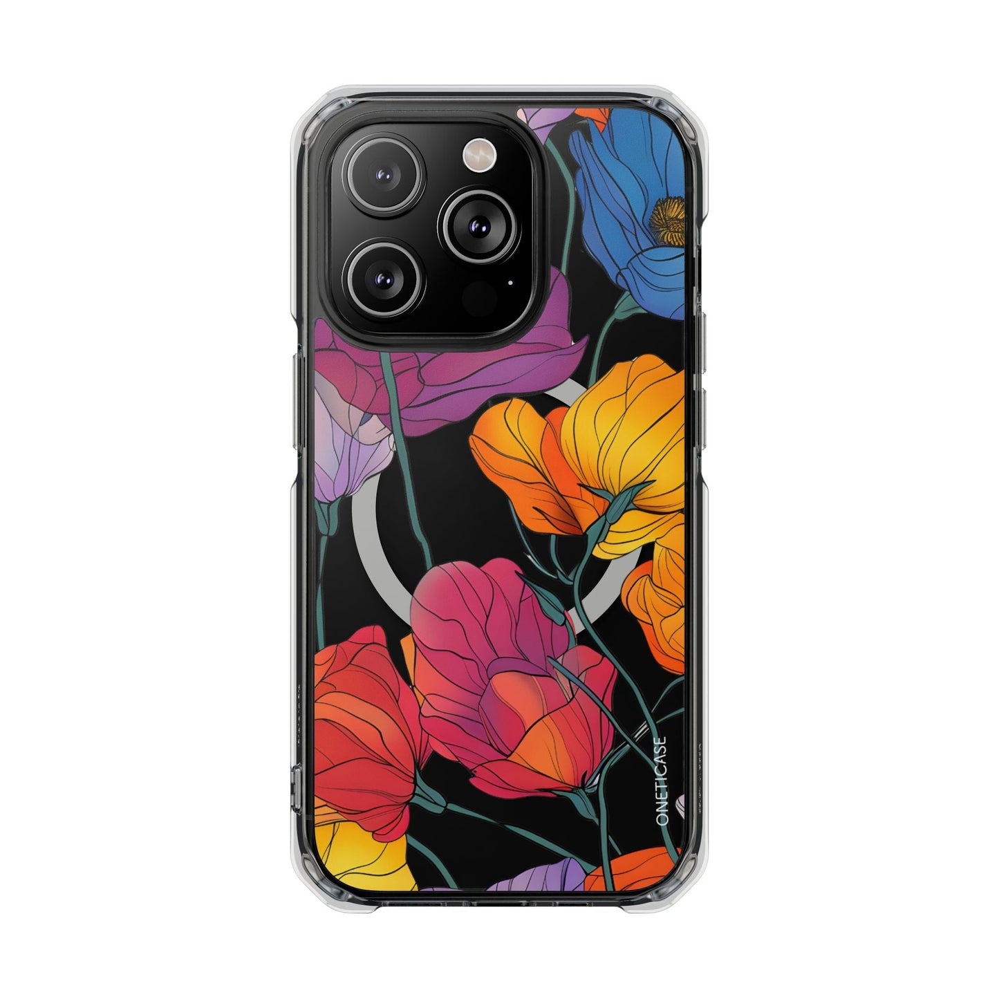 Magnetic Clear Case for iPhone Series - Blossom Design