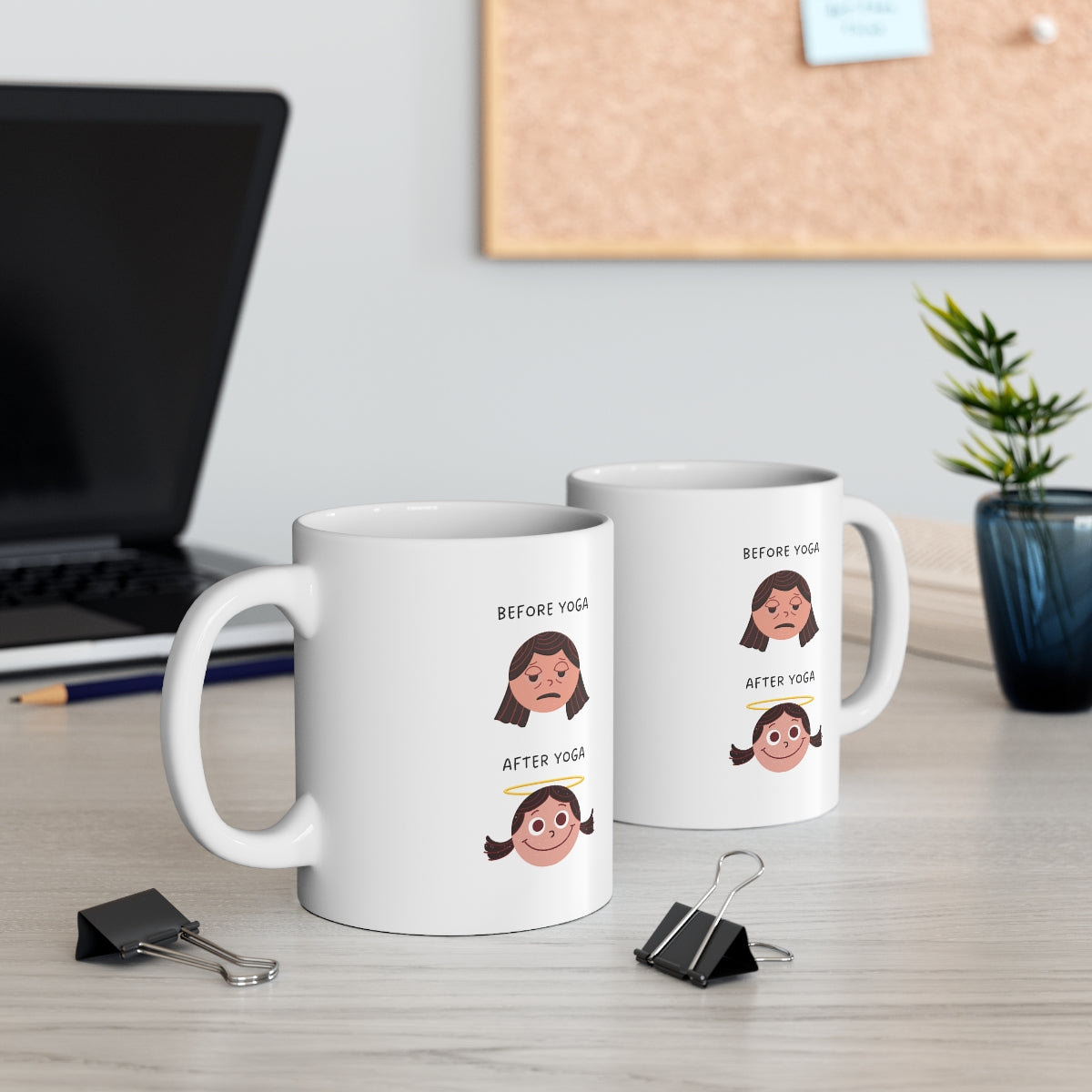 Yoga-Themed Novelty Mug for Pre and Post Practice