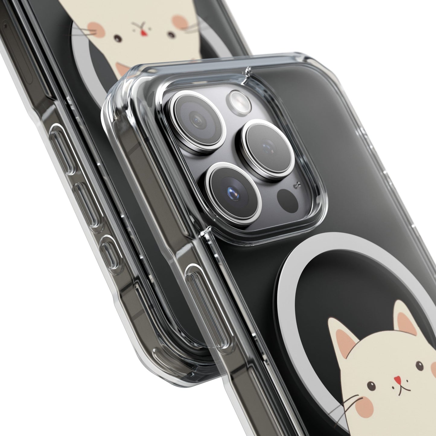 Chubby Cat Magnetic iPhone Case with Kawaii Design by Oneticase