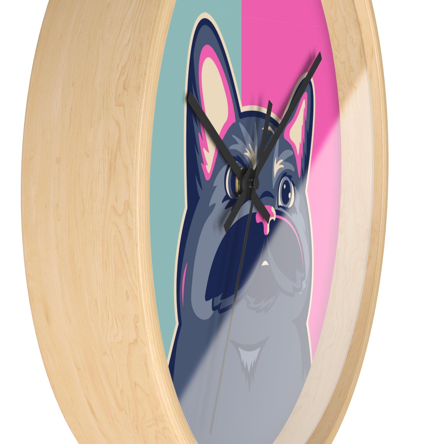 Colorful Cat Cutout Wall Clock
