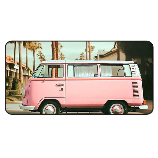 Desk Mat with a Vintage City Van Design