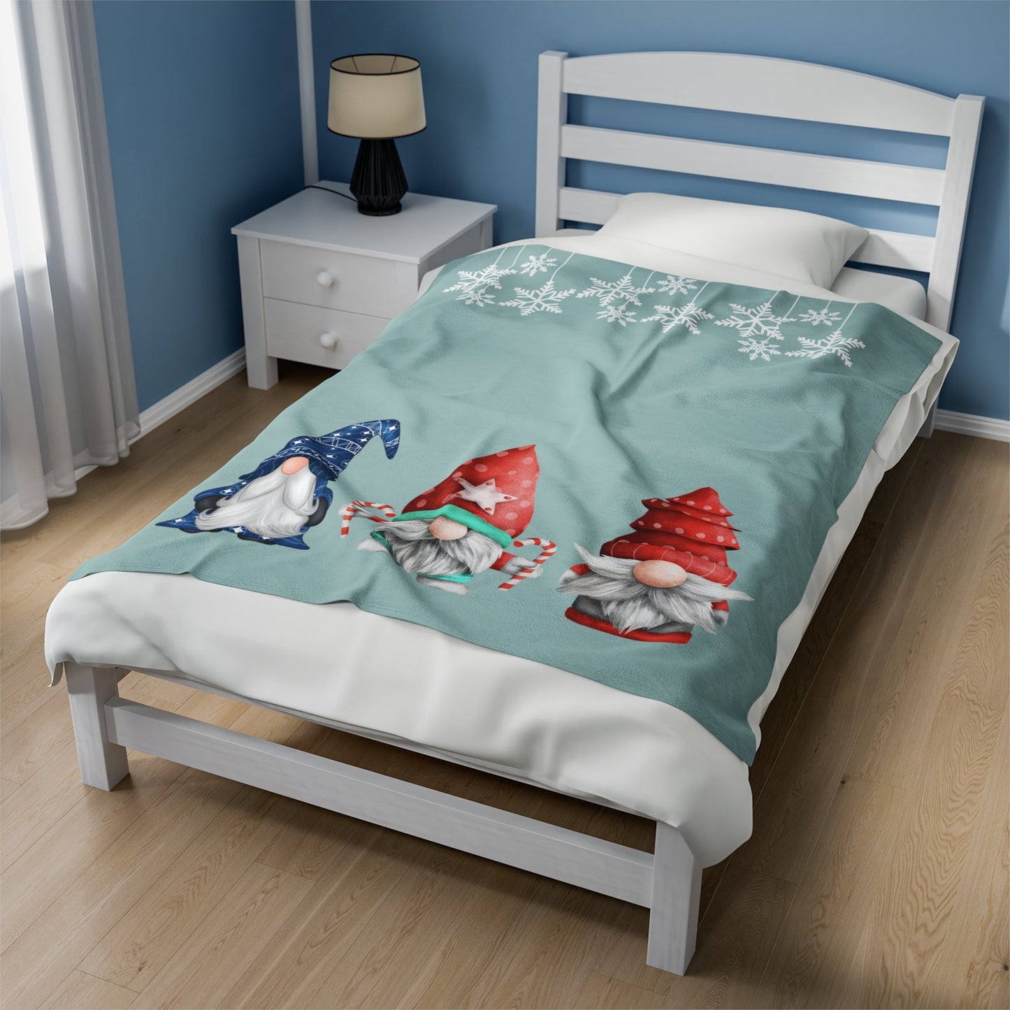 Holiday Gnome Cozy Throw Blanket