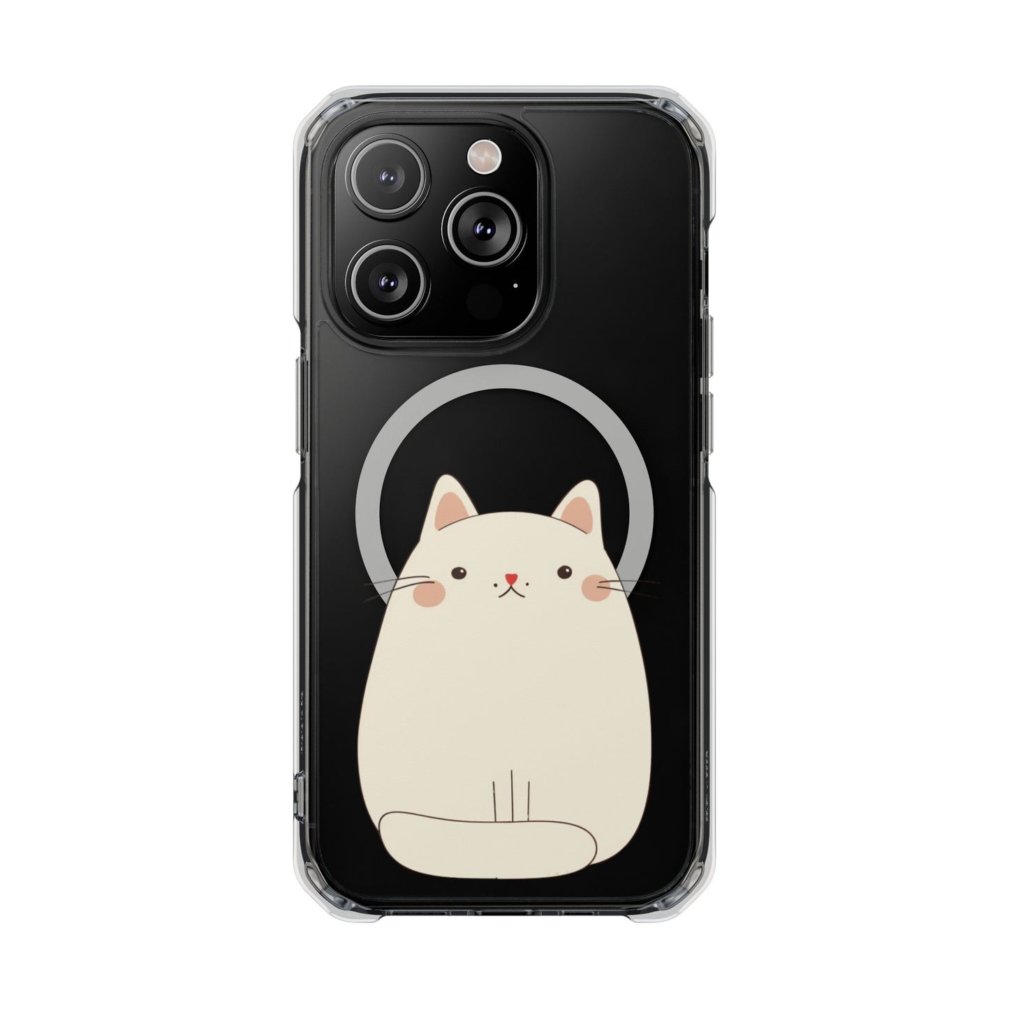 Chubby Cat Magnetic iPhone Case with Kawaii Design by Oneticase
