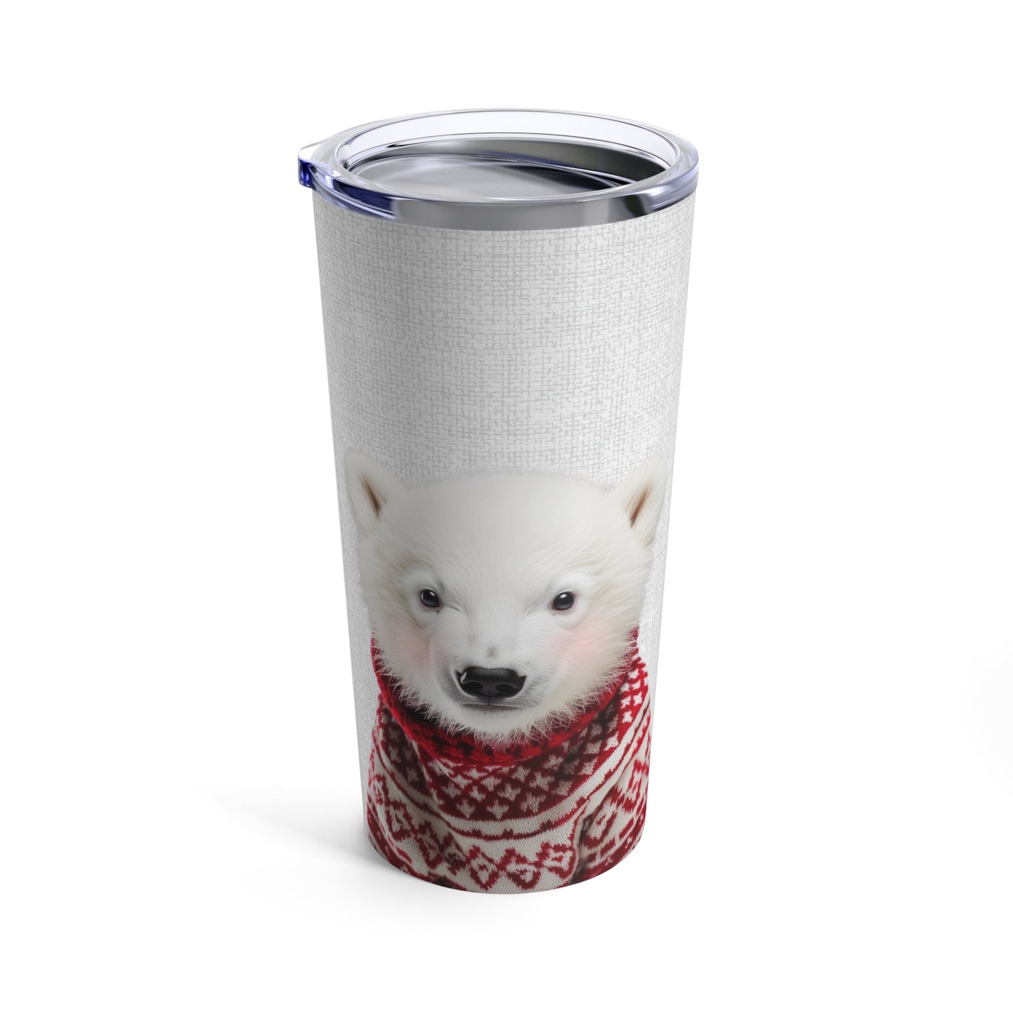 Red Sweater Blushing Polar Bear Tumbler - 20oz