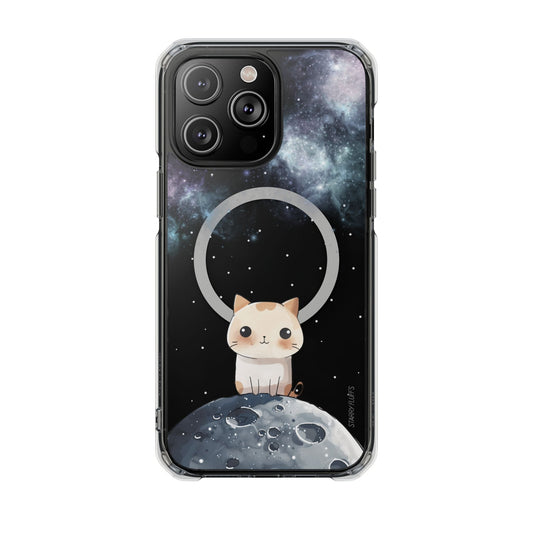 Cosmic Feline - Magnetic iPhone Case with Astronomical Flair