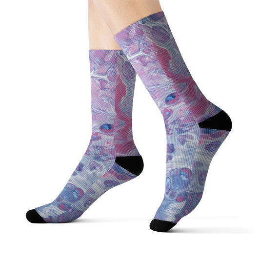 Pink Tie Dye Fun Socks for a Novel Experience