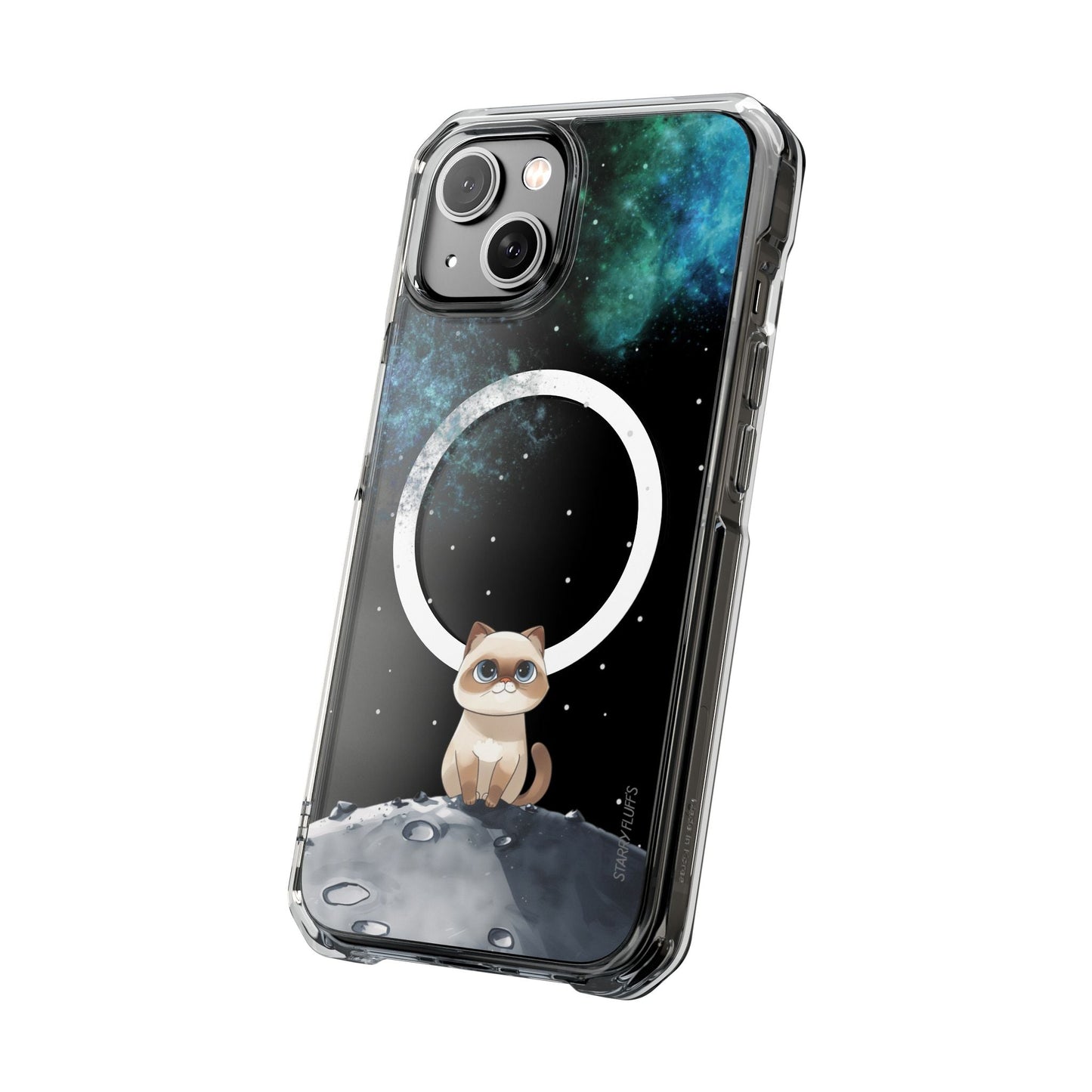 Spacey Siamese - Nebula Magnetic Clear Case for iPhone Models