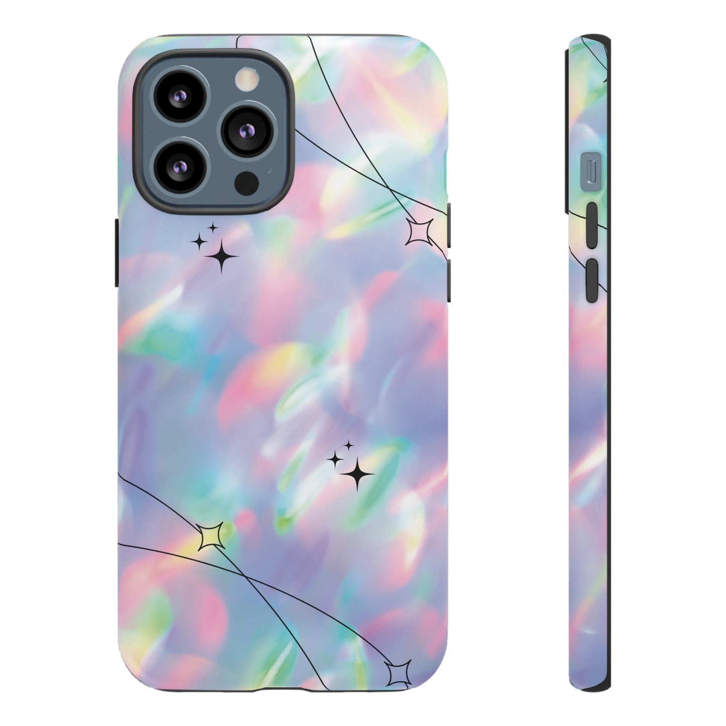 Durable iPhone Case with Stars in Gradient Pattern